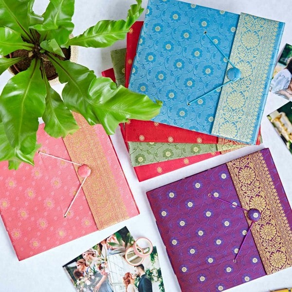 Paper High Large Sari Fabric Photo Album
