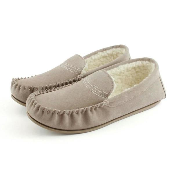 Eastern Counties Leather Womens/Ladies Bethany Berber Suede Moccasins - Stone - 