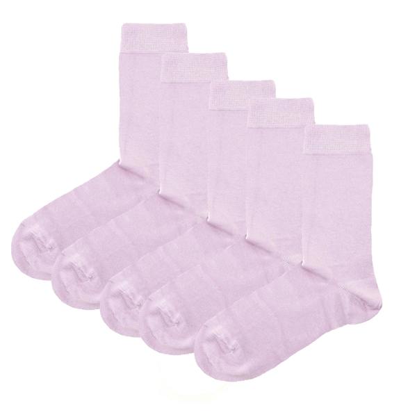 Jemsox Luxury Socks Multipack 3 Pairs / 5-Pairs Lavender Purple Plain Colour Men's Crew Socks Size 7-12
