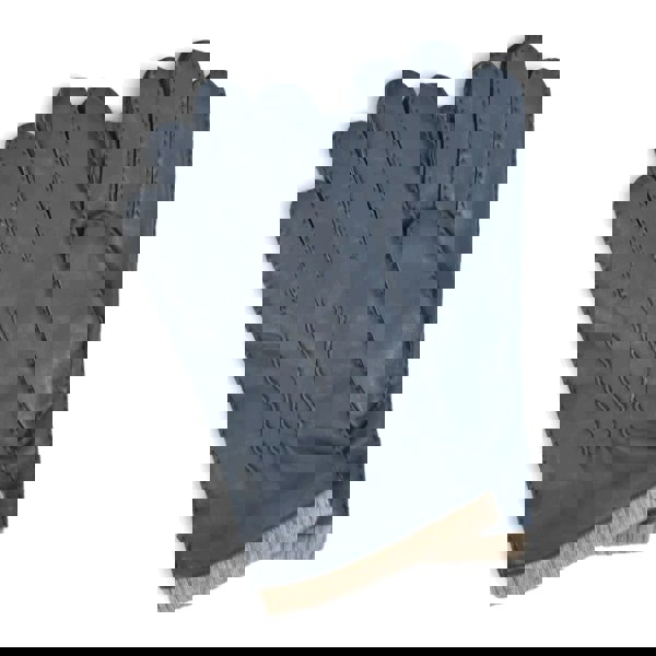 Infinity Leather Men’s Genuine Leather Wool Lined Ribbed Knit Cuff Gloves