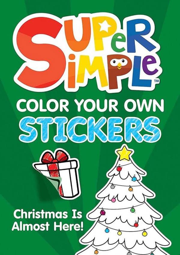 Super Simple™ Color Your Own Stickers: Christmas Is Almost Here!