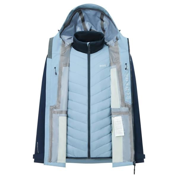 Regatta Mens Sacramento 3 in 1 Waterproof Jacket - Dusky Blue/Navy - 