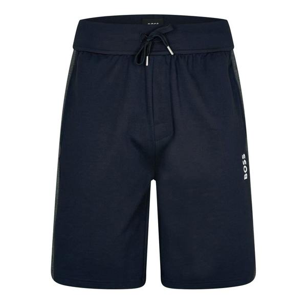 Boss Mens Sweat Shorts - Navy/White - 