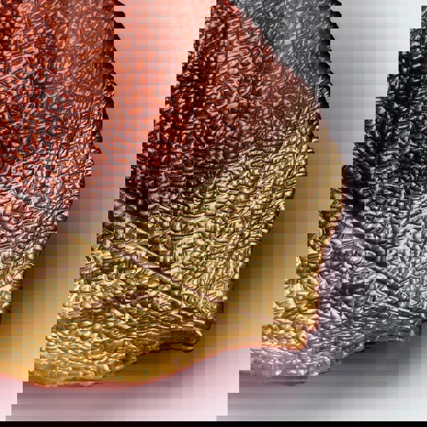 Glass Plate - Leaf Design - Brown & Gold