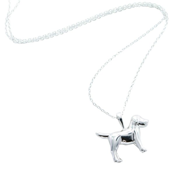 Sterling Silver 3D Dog Necklace - Reeves & Reeves