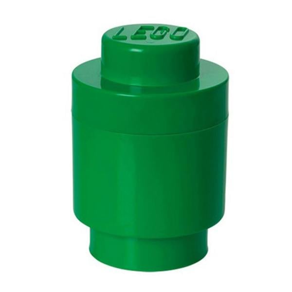 LEGO Round 1-Stud Stackable Storage Brick Green