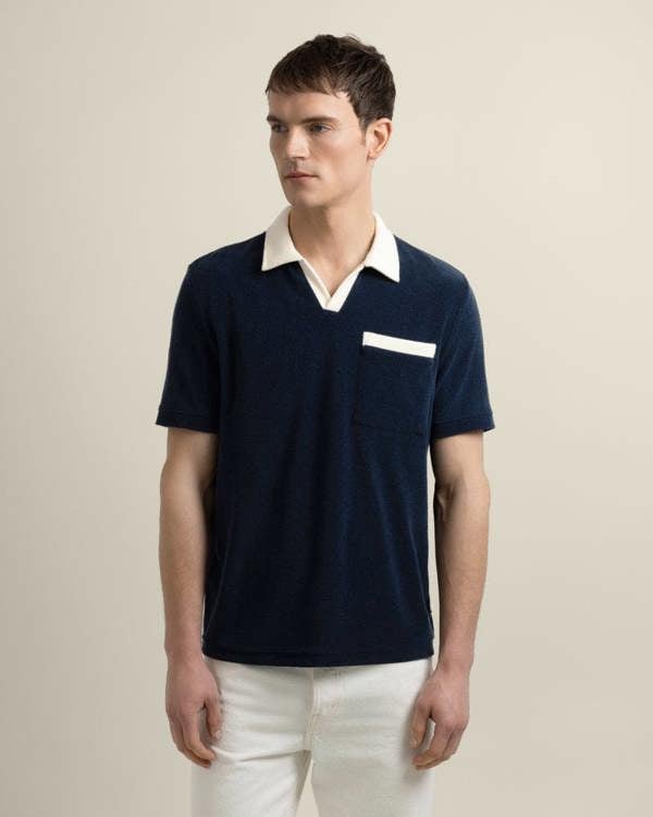 Larsson & Co Jesper - Terry Resort Collar Polo Shirt