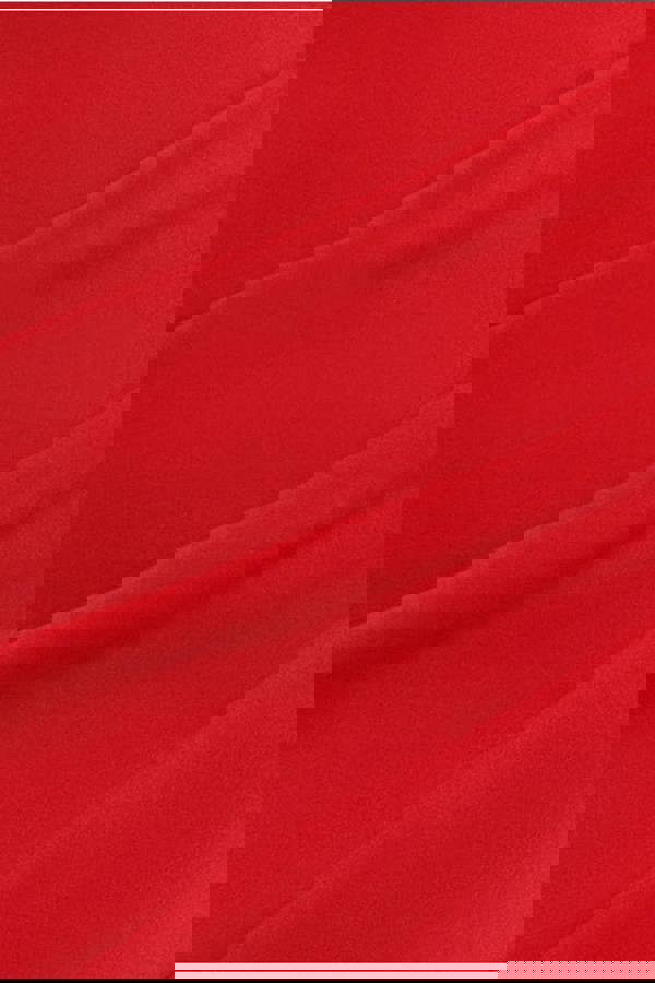 Satin & Scuba Off The Shoulder Maxi Dress - Red DR3460QZ