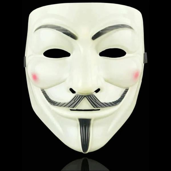 ATEK Guy Fawkes Anonymous Fancy Dress Face Mask Yellow