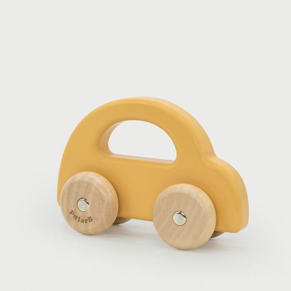 Polar B Wooden Car Yellow