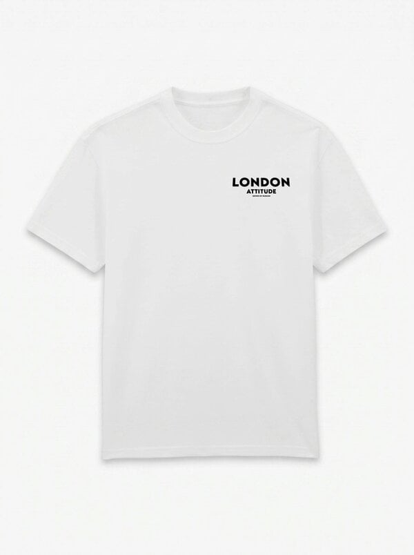 London Attitude Tokyo Dragon Oversized Heavyweight Cotton White T-Shirt