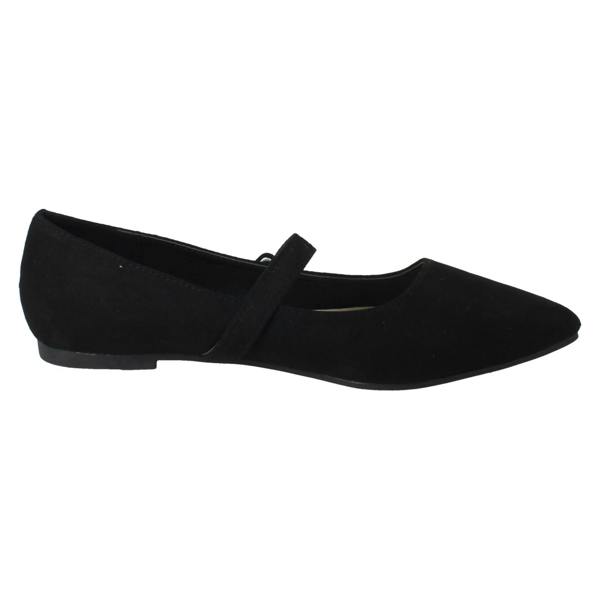Savannah Ladies Savannah Pointed Toe Buckle Fastening Flat Smart Shoes F80586