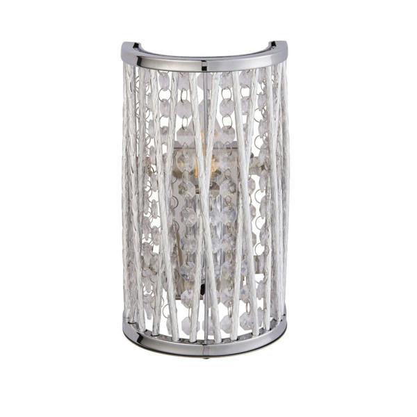 Pagazzi Lighting Marissa Chrome & Crystal Wall Light