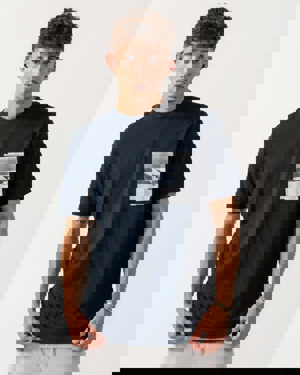 BOSS Orange Te Container Mens Graphic Print T-Shirt - Dark Blue 404