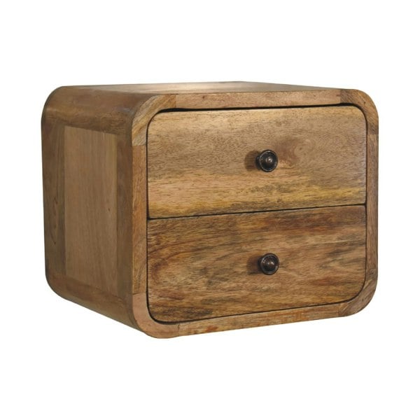 Artisan Furniture Mini Curve Oak-ish Floating Bedside