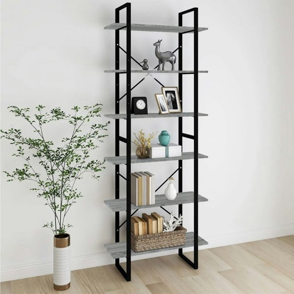 Berkfield High Cabinet Grey Sonoma 80x30x210 cm Engineered Wood