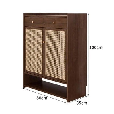 Ingrid Rattan Shoe Storage, Rubber Wood-Rit Concept-Rit Concept