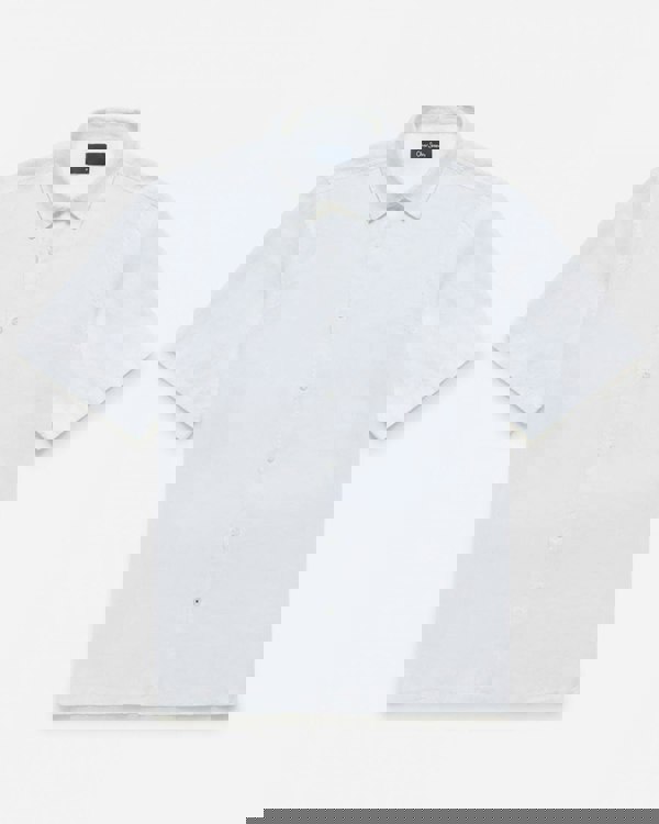 Oliver Sweeney Somerton Mens Short Sleeve Linen Shirt - White