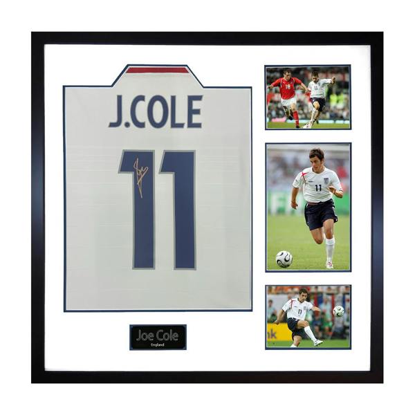 Joe Cole Signed England Shirt Elite Frame