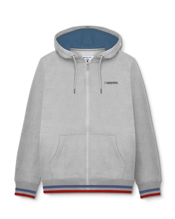 Lambretta Mens Original Full Zip Classic Target Hooded Hoodie