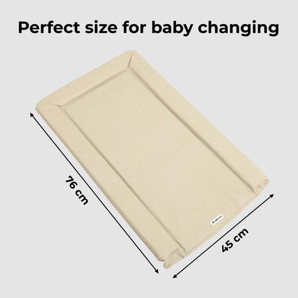 My Babiie Changing Mat - Oatmeal Herringbone