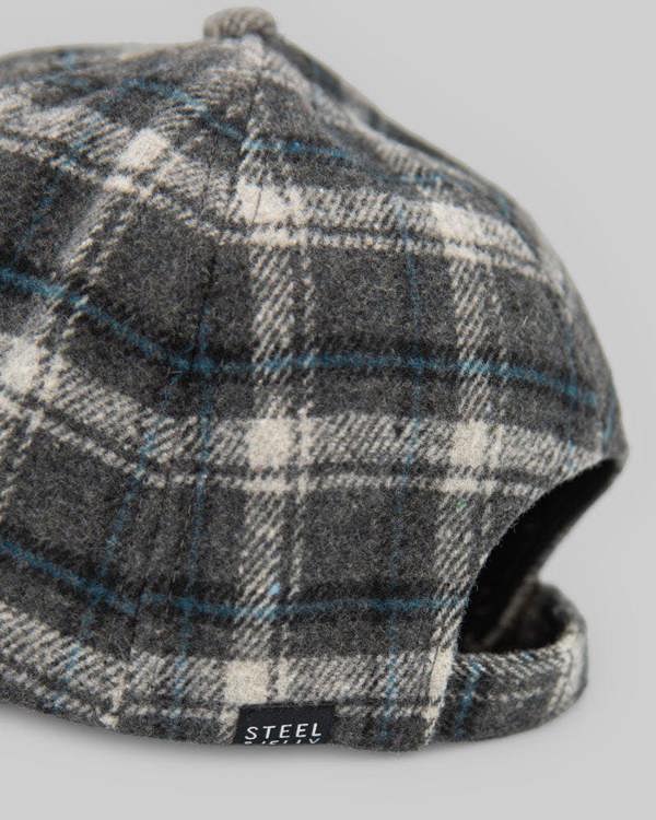 Steel & Jelly Grey and Teal Check Baseball Cap