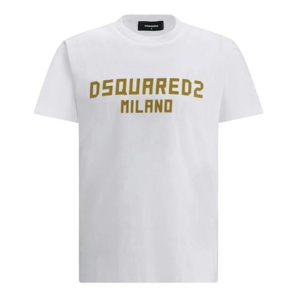 DSquared2 Mens Milano Cotton T-Shirt - White - 