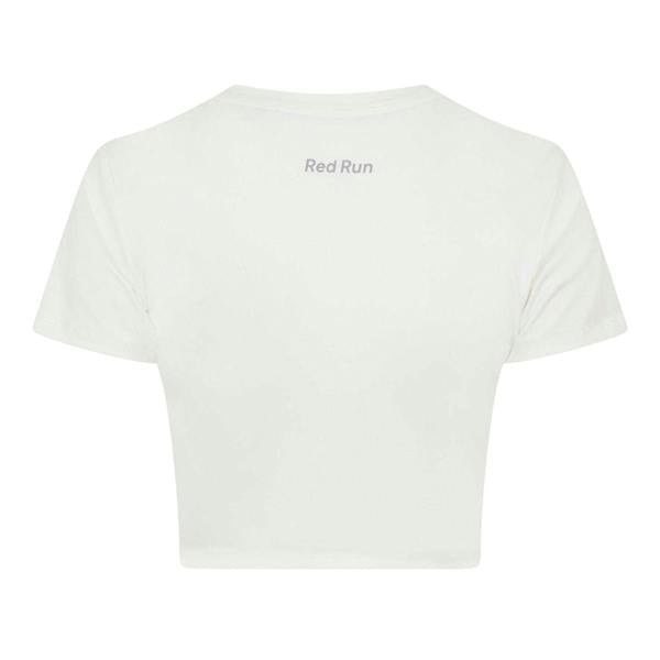 Red Run Womens/Ladies Crop Top - White - 