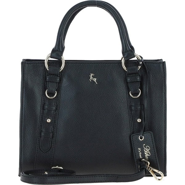 Ashwood Real Leather Handbag with Adjustable Crossbody Strap 2 Tone Tan