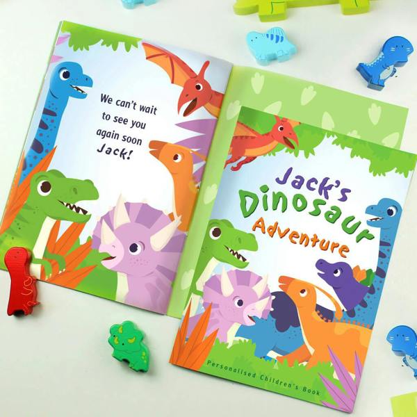 Personalised Dinosaur Adventure Story Book - alternative angle