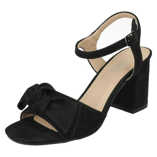 Spot On Ladies Spot On Blocked Heel Sandals