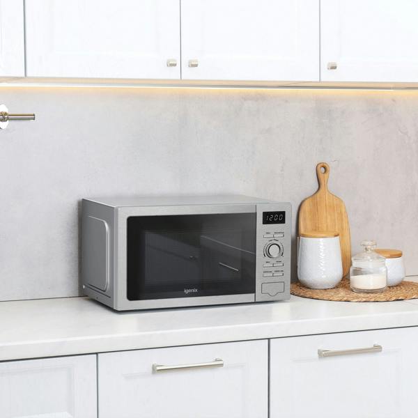 igenix Digital Microwave, 20 Litre, 5 Power Settings, 800W, Stainless Steel, IGMS02080SS