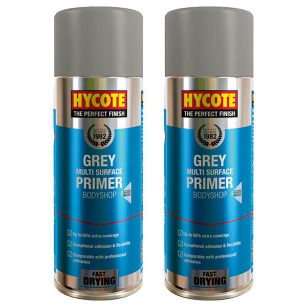 Hycote 2X Hycote Bodyshop High Build Grey Spray Paint 400ml