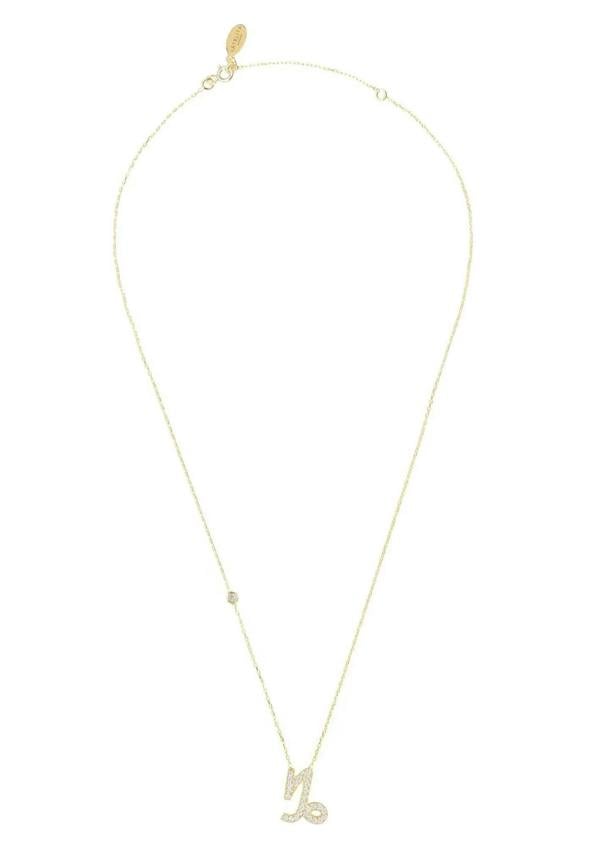 Zodiac Star Sign Pendant Necklace Gold Capricorn - LATELITA Necklaces