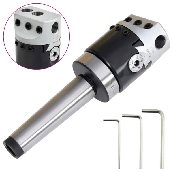 Berkfield 50 mm Boring Head with MT3 Boring Shank for Lathe Milling