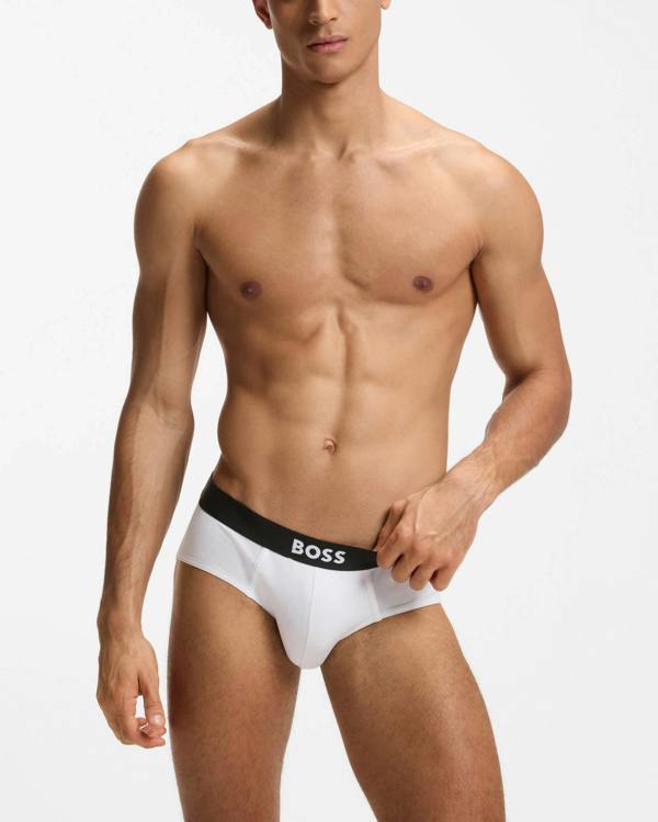 BOSS Orange Three - Pack Low - Rise Briefs in Stretch Cotton - Assorted Pre - Pack 999 | CHO | Designer Mens,Underwear & Socks,Underwear,Mens,Underwear & Socks