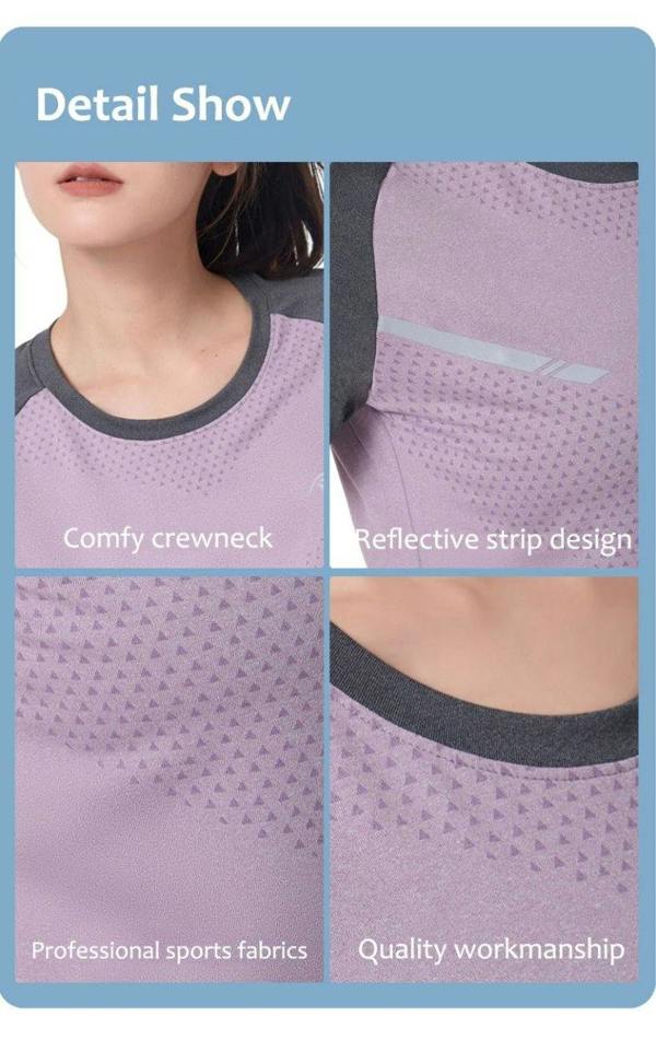Anniou Raw Yarn UV Protection Running T-Shirt