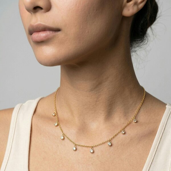 Uchi & Soto Enso Gold Circle Stone Necklace