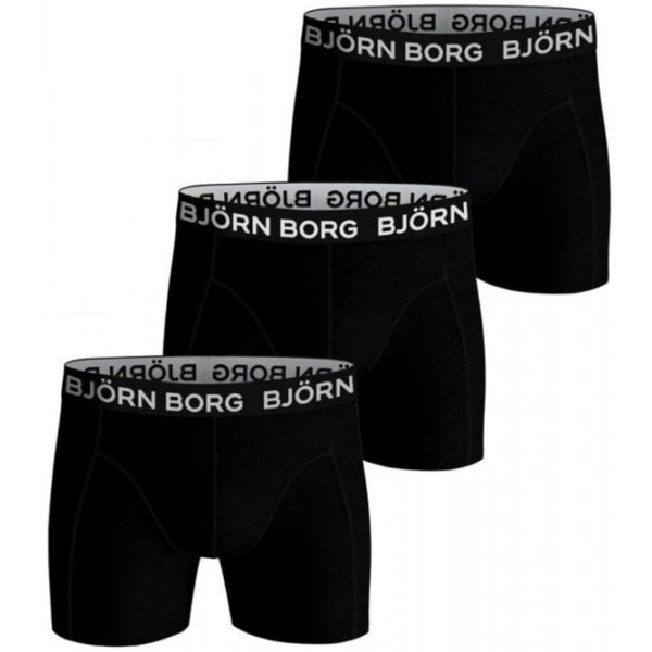 Bjorn Borg 3-Pack Large Logo Boxer Briefs, Black