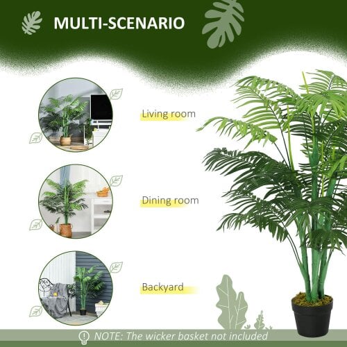 Wyld Haus Dimi Keha Pair Of Artificial Palm Style Trees In Pots 125cm
