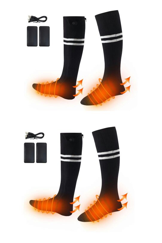 Ezysleep Rechargeable Heated Socks - White