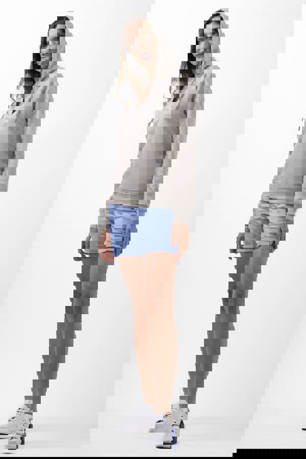 ENORSIA Womens V-Neck Drop Shoulder Hoodie