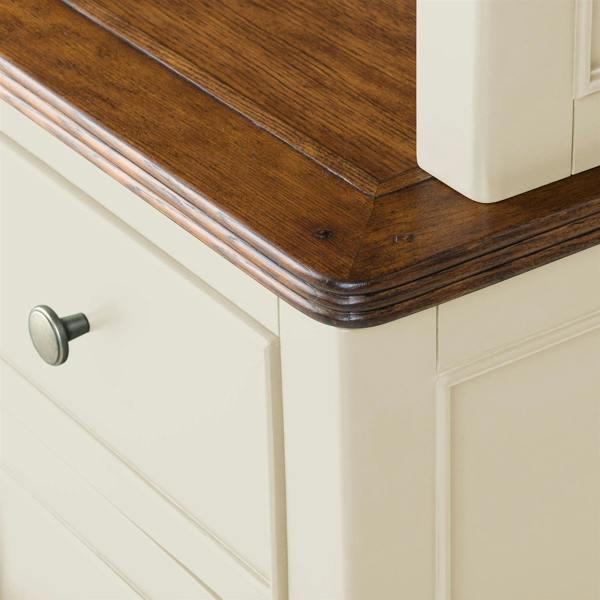 Statement Furniture Queensbury Large Sideboard with Oak Top, 3 Doors and Drawers