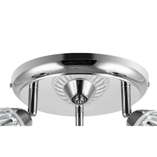 COSYLYTE Athella Bathroom 3 Light Ribbed Glass Spotlight