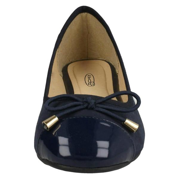 Spot On Ladies Spot On Bow Ballerina Shoes