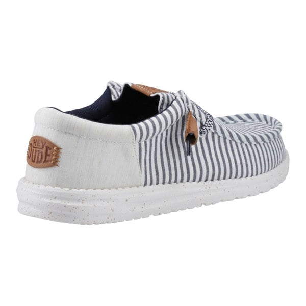 HEYDUDE Wally Funk Nu Prep Cotton Men's Princess Blue/Wood Ash Moccasins Shoes