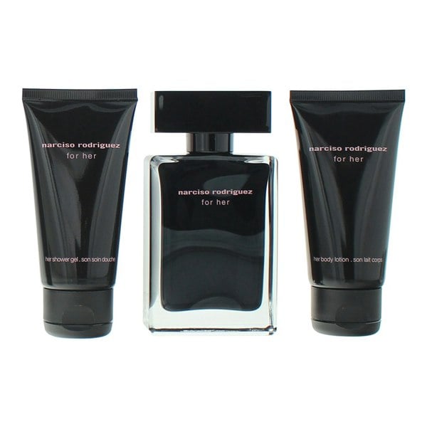 Narciso Rodriguez For Her 3 Piece Gift Set: Eau de Toilette 50ml - Body Lotion 50ml - Shower Gel 50ml