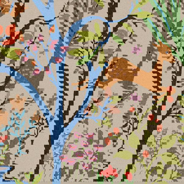 Joules Enchanted Woodland Wallpaper - Antique Creme - 10m