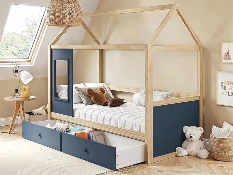Flair Ted Play House Wooden Bed with Storage