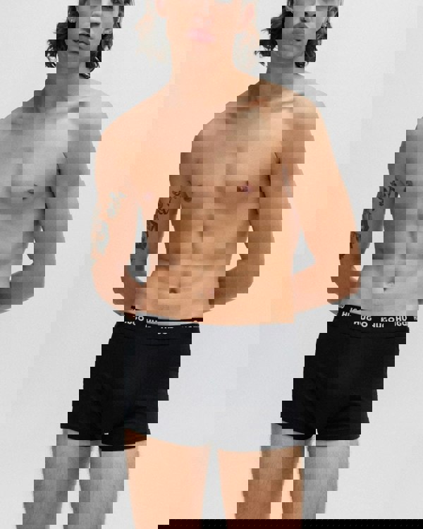 HUGO HUGO 5-Pack Mens Stretch-Cotton Trunks with Logo Waistbands NOS